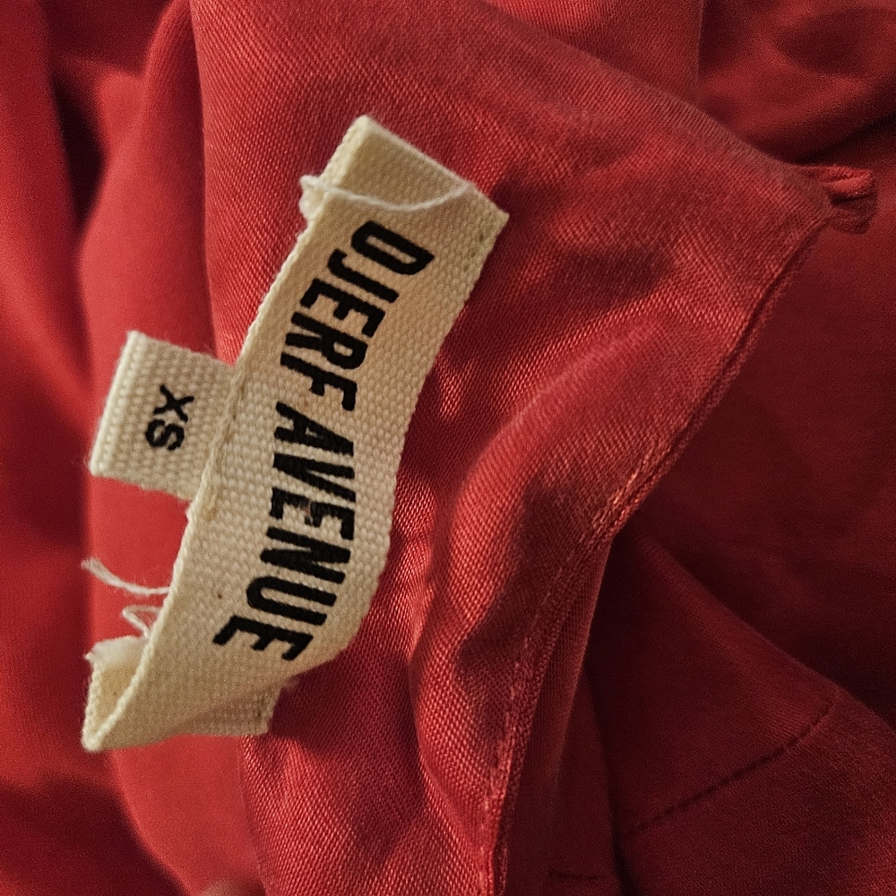 Nwot djerf Avenue Dream Chili Red Slinky Perfect Midi Dress Xs - Picture 8 of 8